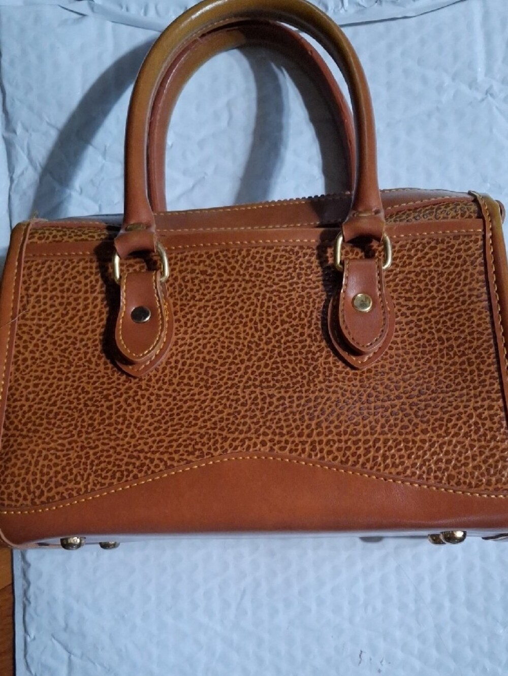 Dooney & Bourke Pebble Leather Satchel in Cognac - Picture 2 of 7